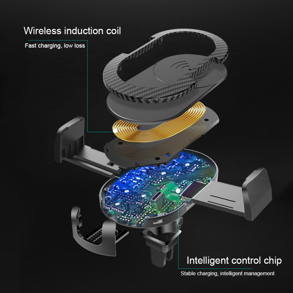 PURERADIAN Wireless Fast Charge Car Phone Mount - Vent & Dash