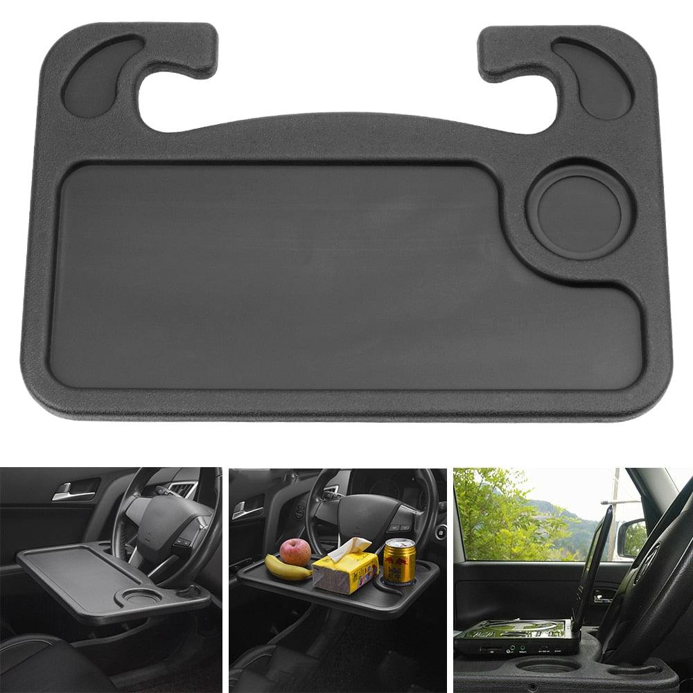 Car Steering Wheel Desk & Seat Tray - Portable Laptop & Eating Table