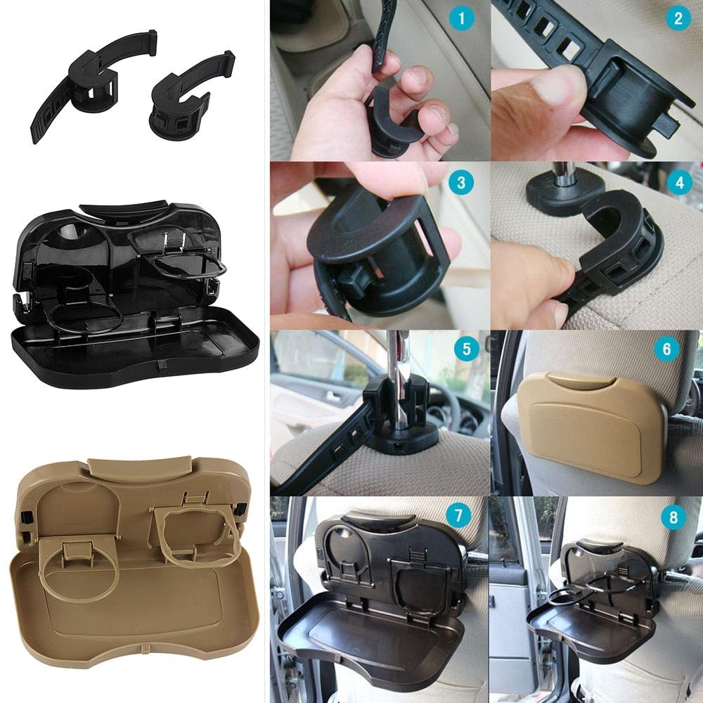 Car Steering Wheel Desk & Seat Tray - Portable Laptop & Eating Table