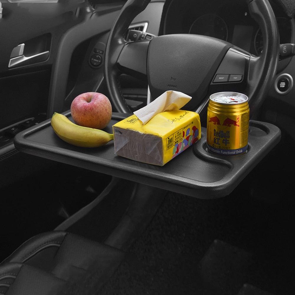 Car Steering Wheel Desk & Seat Tray - Portable Laptop & Eating Table